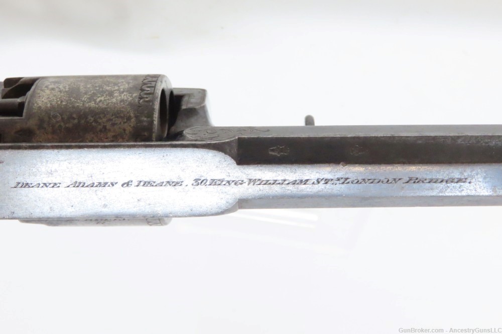 CRIMEAN WAR British DEANE ADAMS Revolver .44 ENGRAVED c1851 England Antique-img-8
