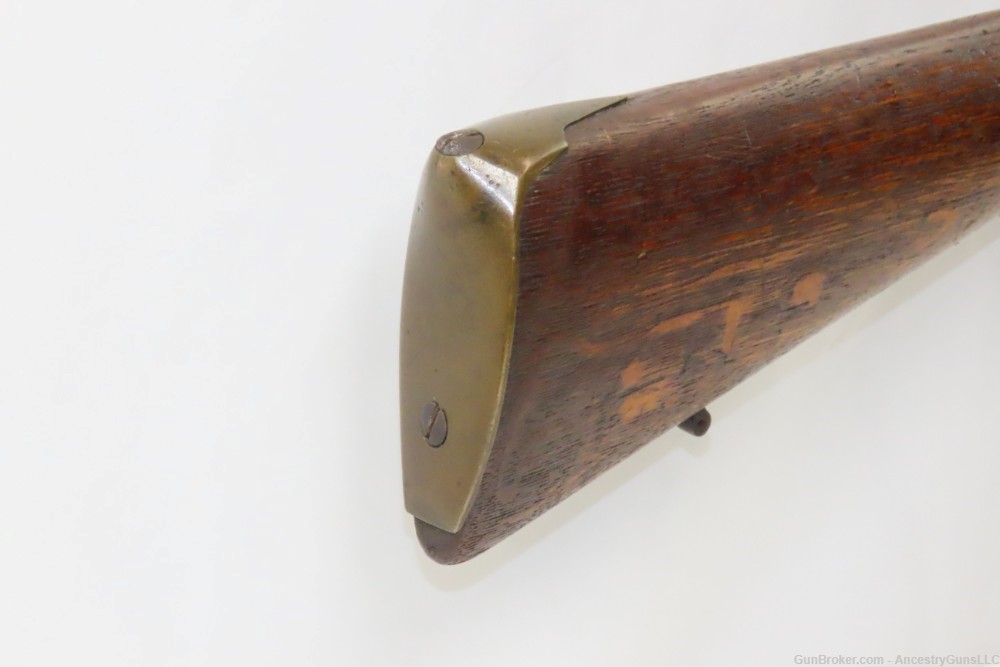 Antique 16 g. DOUBLE BARREL Side x Side FLINTLOCK Shotgun SILVER ESCUTCHEON-img-16