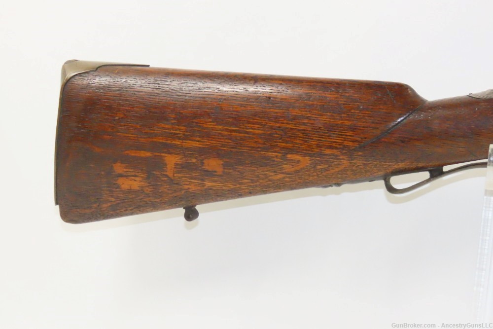 Antique 16 g. DOUBLE BARREL Side x Side FLINTLOCK Shotgun SILVER ESCUTCHEON-img-13