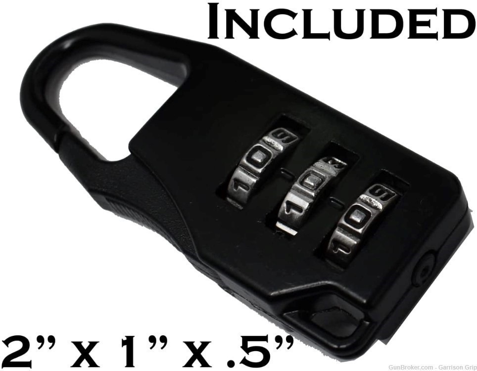 Garrison Grip Lockable Turquoise Leather Gun Case w/ Cross Logo-img-5