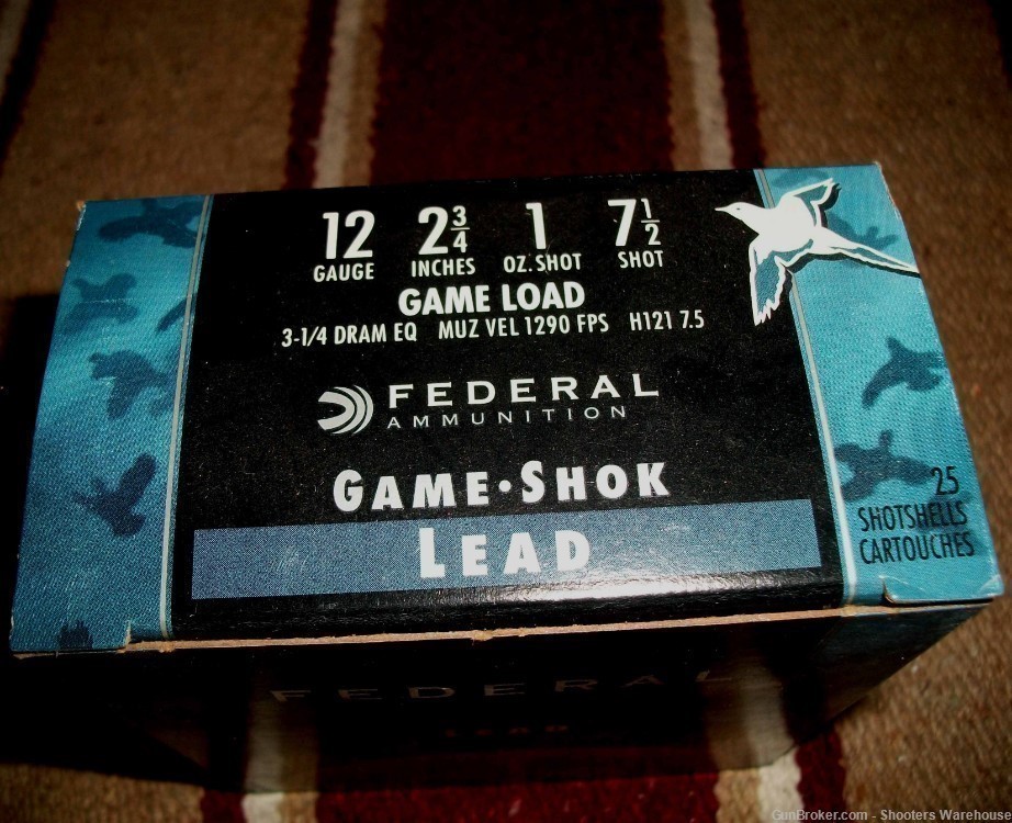 Federal 12ga Game Load 7½ shot 25/box-img-1
