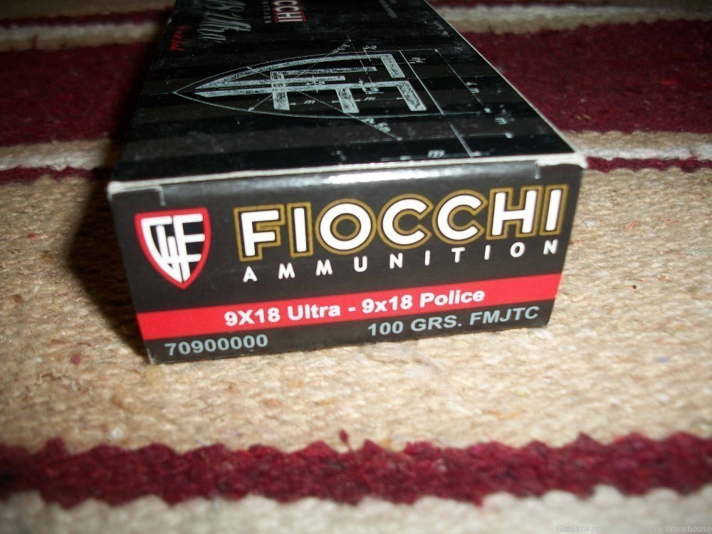 9mm Ultra Police 100gr FMJ Fiocchi 9x18 Ultra 50rds-img-1