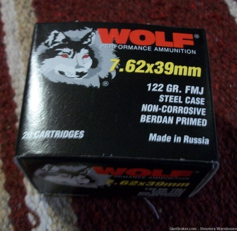 Wolf 7.62X39 122gr FMJ 20rds-img-0