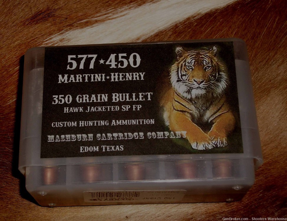 577/450 Martini-Henry 350gr JFP Mashburn Cartridge Company 10rds NEW-img-0