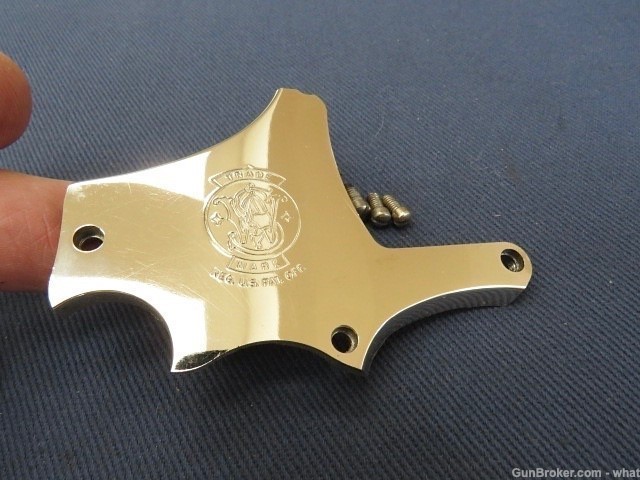 S&W Model 29 .44 Mag Revolver Pistol Nickel Sideplate with Screws -img-2