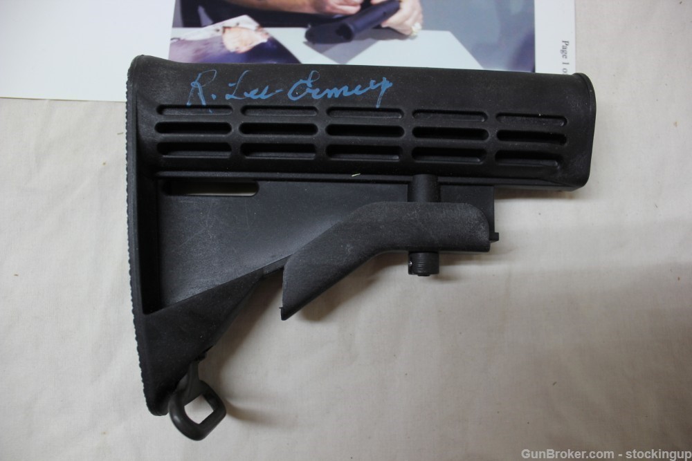 R Lee Ermey The Gunny Signed Autograph AR15 M16 M4 Stock-img-1