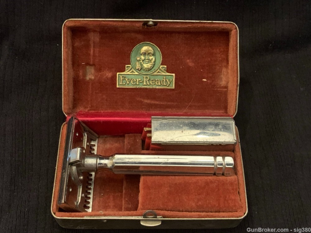 1920s EVER READY RAZOR WITH CASE AND EXTRA BLADES / NICE!-img-0