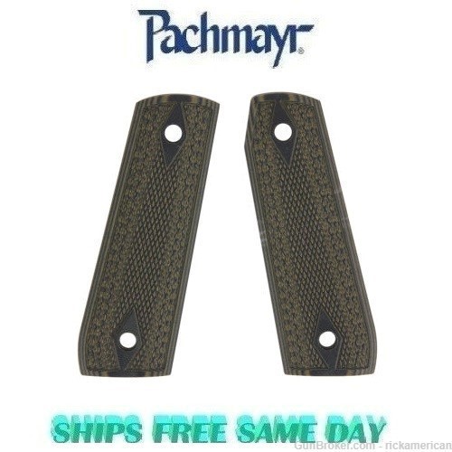 Pachmayr G10 Tactical Green/Black Checkered Grips for Ruger 22/45 # 61120-img-0