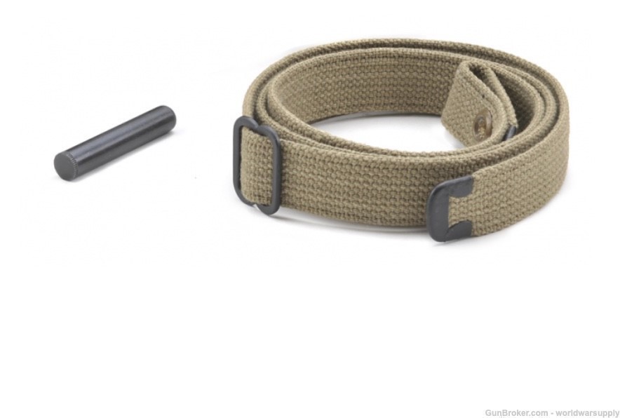 Khaki USGI 1942 Dated .30 M1 Carbine Sling, Oiler, and Pouch-img-2