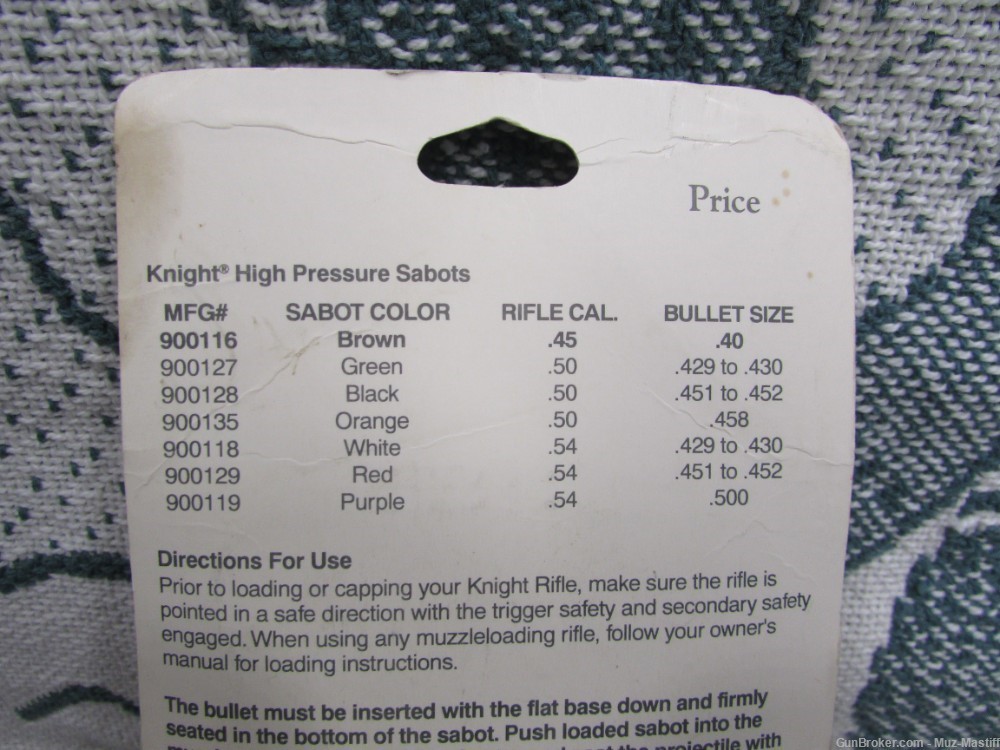 Knight High Pressure Sabots 45cal Brown 3 packages-img-2