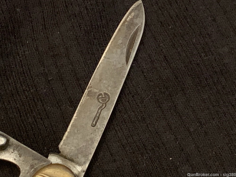 VINTAGE 1930s FRENCH BRASS COURSOLLE DEPOSE 6 BLADE POCKET KNIFE-img-6