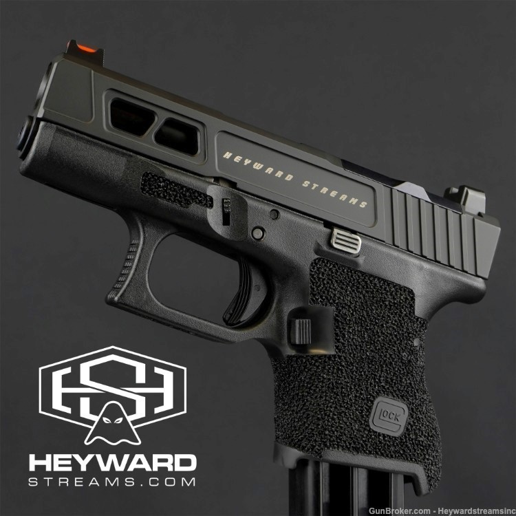 Custom Glock 26 Gen 3 Pistol, HS-J02 Slide, Stippled Grip, 9mm-img-0