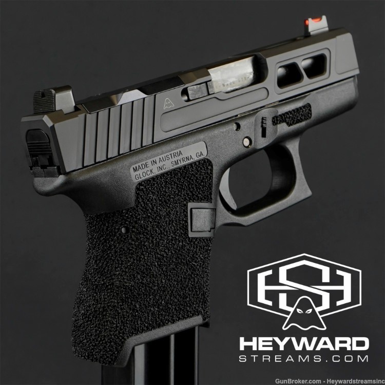 Custom Glock 26 Gen 3 Pistol, HS-J02 Slide, Stippled Grip, 9mm-img-3