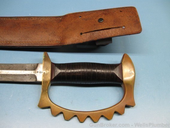 COLE KNUCKLE TRENCH KNIFE WITH SCABBARD (RARE)-img-4