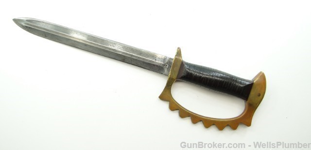 COLE KNUCKLE TRENCH KNIFE WITH SCABBARD (RARE)-img-10