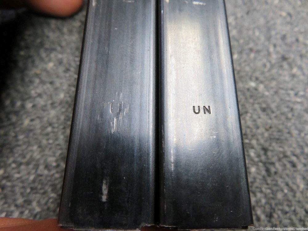 (2 TOTAL) WWII US M1 CARBINE MAGAZINES W/ WWII POUCH NATIONAL POSTAL METER-img-5
