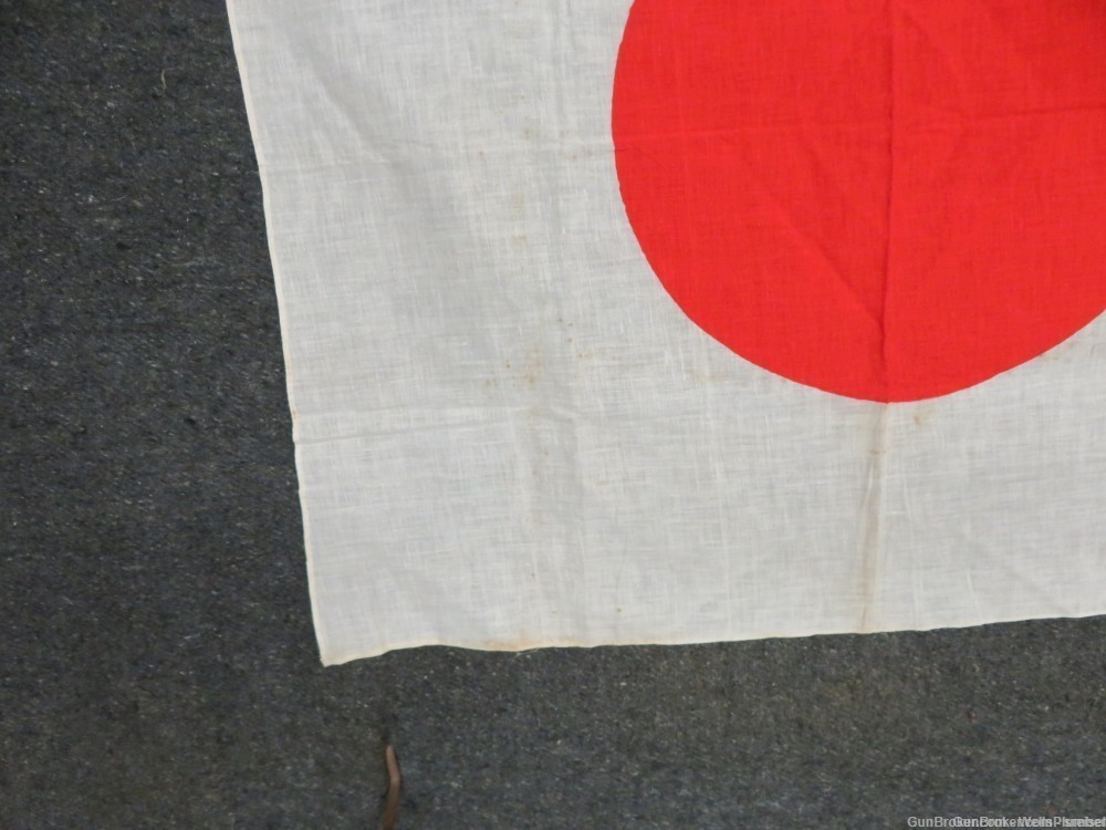 IMPERIAL JAPANESE WWII HINOMARU MEATBALL FLAG W/ SIGNED KANJI CHARACTERS-img-5