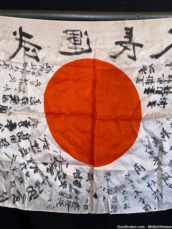IMPERIAL JAPANESE WWII BATTLE FLAG ARMY GOOD LUCK SOLDIERS MEATBALL FLAG-img-14