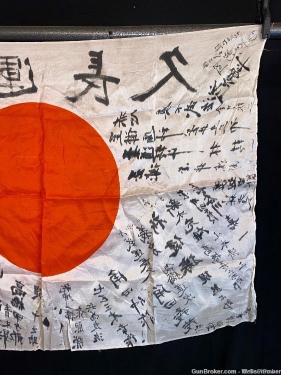 IMPERIAL JAPANESE WWII BATTLE FLAG ARMY GOOD LUCK SOLDIERS MEATBALL FLAG-img-13