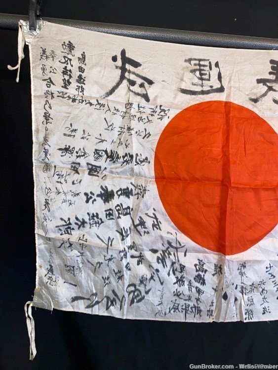 IMPERIAL JAPANESE WWII BATTLE FLAG ARMY GOOD LUCK SOLDIERS MEATBALL FLAG-img-15