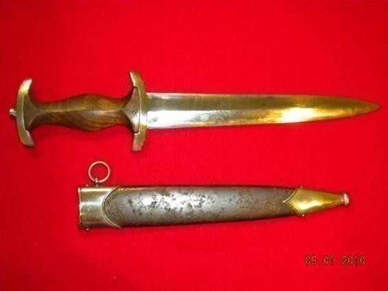 German WWII SA Dagger with Scabbard (SMF Solingen)-img-2