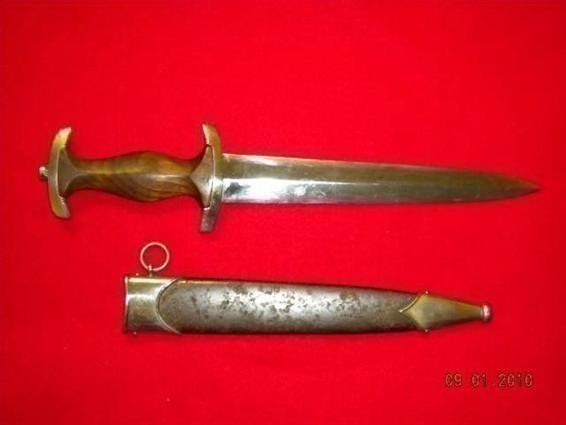 German WWII SA Dagger with Scabbard (SMF Solingen)-img-3