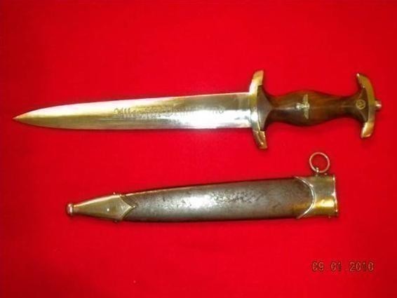 German WWII SA Dagger with Scabbard (SMF Solingen)-img-1
