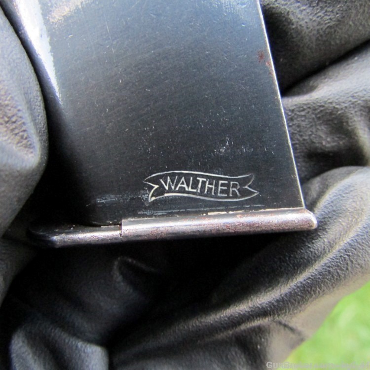 GERMAN WWII WALTHER PPK 7.65mm EARLY BANNER LOGO FACTORY MAGAZINE (RARE)-img-2