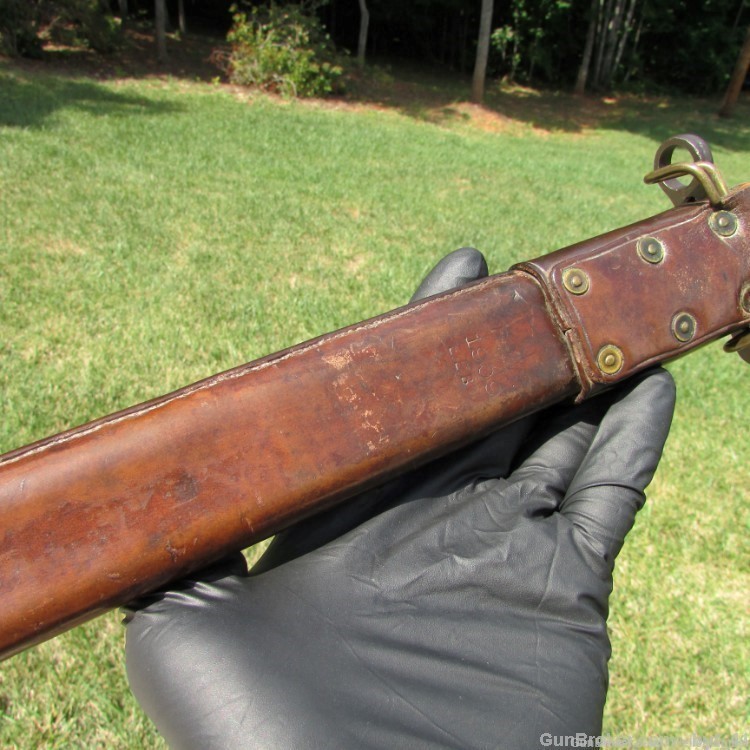US ROCKISLAND ARMORY MODEL 1905 BAYONET WITH LEATHER SCABBARD DATED 1918-img-20