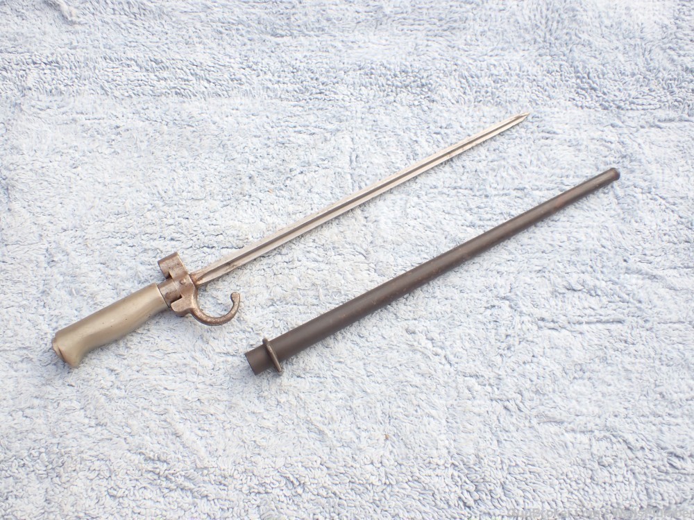 FRENCH MODEL 1886 LEBEL BAYONET WITH SCABBARD (EXCELLENT CONDITION)-img-3