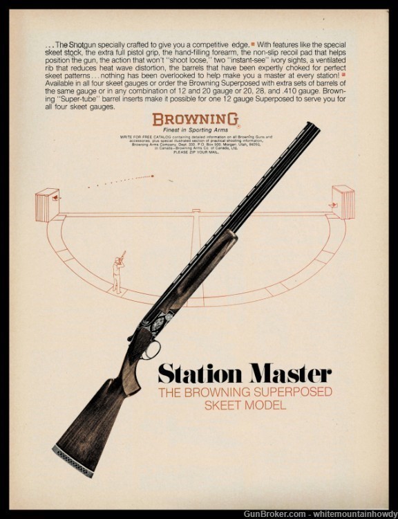 1971 BROWNING Superposed Skeet Model Shotgun PRINT AD-img-0