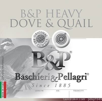 B&P Dove & Quail 12 ga. 2 3/4in 1 1/8oz-6 shot 1255fps 250 round Case-img-0