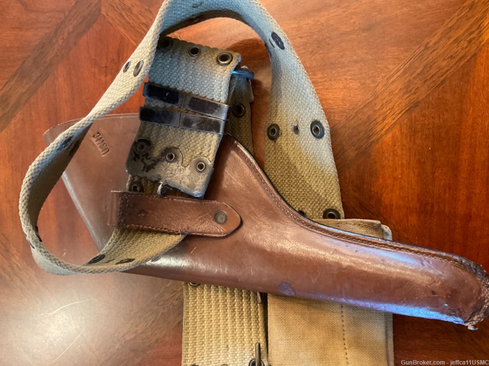 USMC Colt 38 Revolver Holster w Belt and First Aid Pouch.-img-6