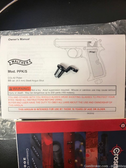 Walther PPK/S BB CO2 Pistol Instruction Manual Instructions-img-0