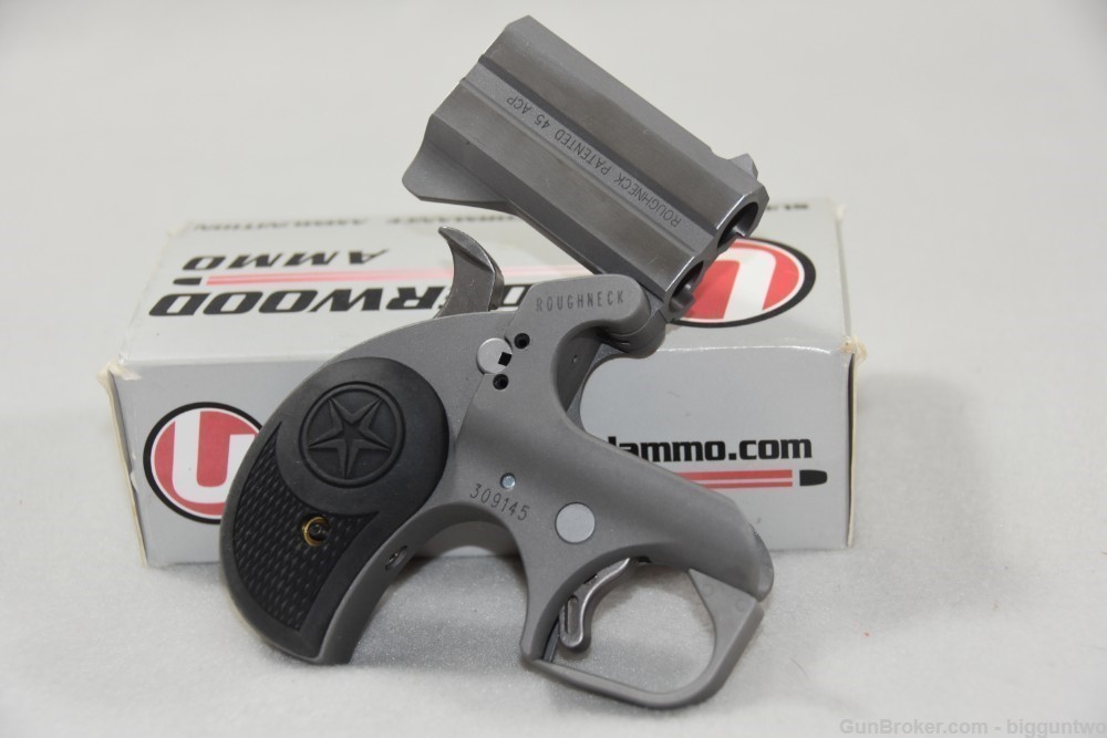 BOND ARMS ROUGHNECK DERRINGER 45 AUTO 2.5'' 2-RD PISTOL New in Box w/ paper-img-18