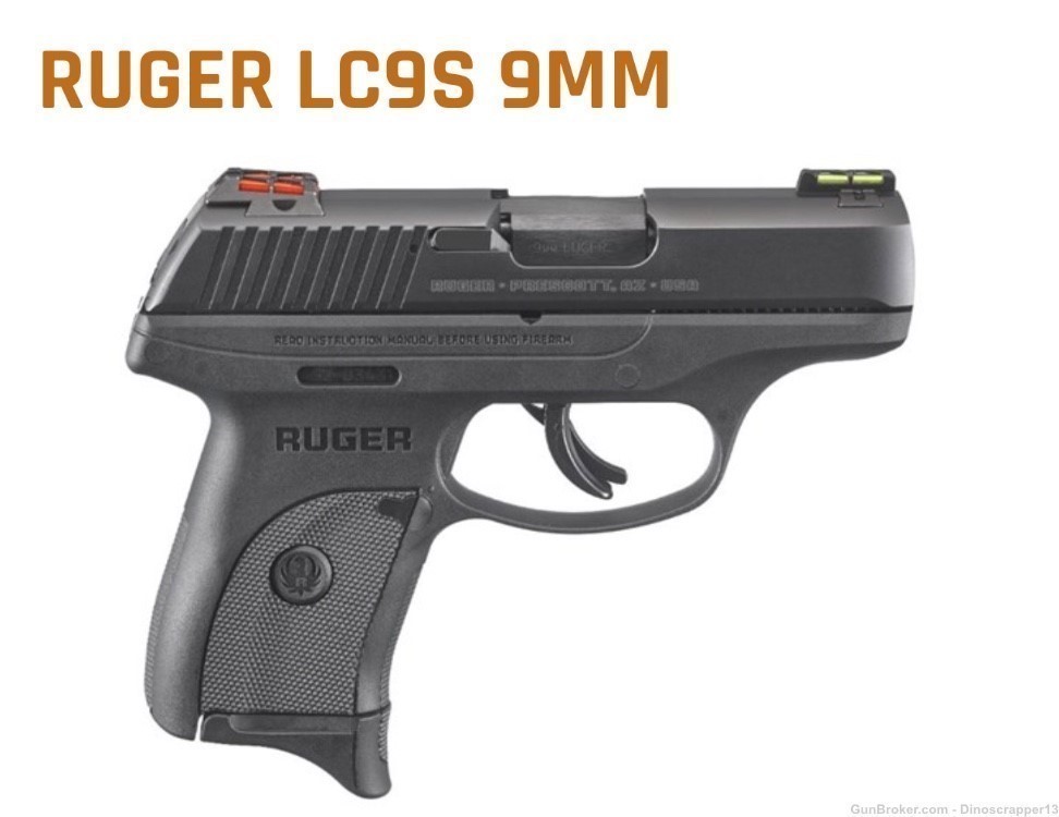Ruger LC9S 9mm HI VIZ Sights NO CC FEES-img-0