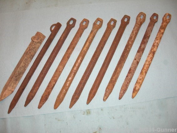 German WWII Steel Tent Stakes - QTY=10-img-0