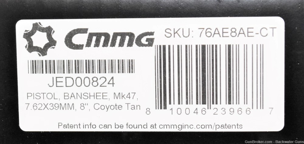 FACTORY NEW CMMG BANSHEE MK47 7.62X39MM 8" PISTOL COYOTE TAN!-img-7