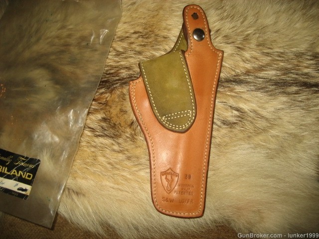 BRAND NEW L/H SUEDE LINED SAFARILAND HOLSTER S & W N-FRAME 4" !-img-4