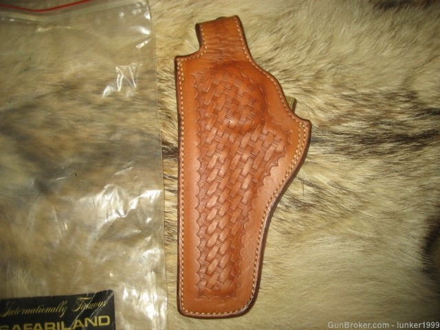 BRAND NEW L/H SUEDE LINED SAFARILAND HOLSTER S & W N-FRAME 4" !-img-1