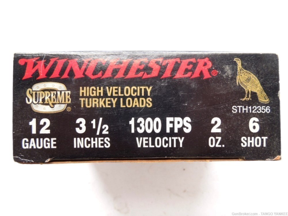 Winchester Supreme High Velocity Turkey Loads 12 Ga 3-1/2” 2oz 6 Shot -img-1