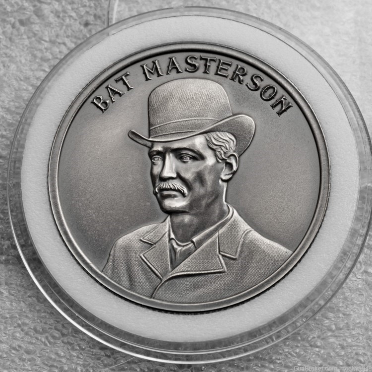 Bat Masterson of the Wild West - 1oz .999 silver round -img-0