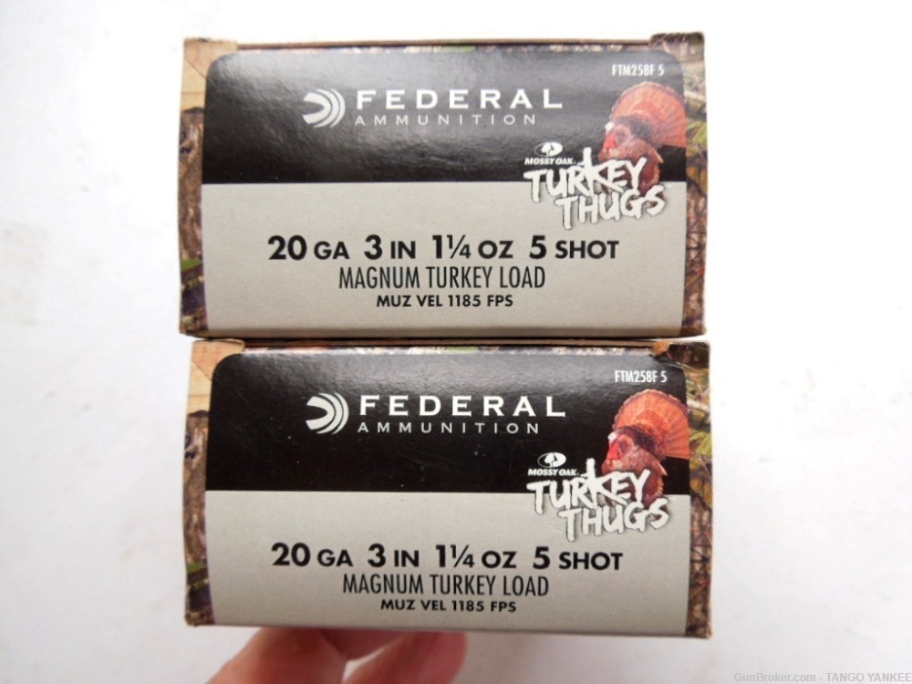 Federal 20 Ga Magnum Turkey Load 3” 1-1/4oz 5 Shot STRUT SHOK Ammo-img-1