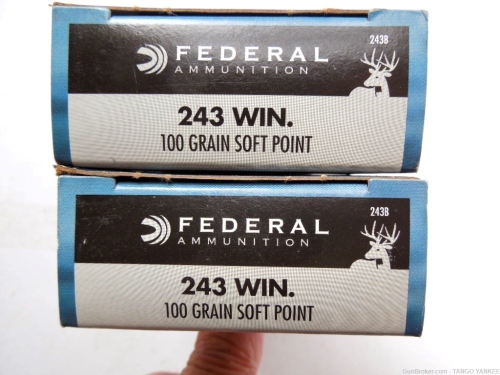 Federal 243 Win Power Shok 100 Gr SP Ammo 40 Rounds REDUCED-img-1