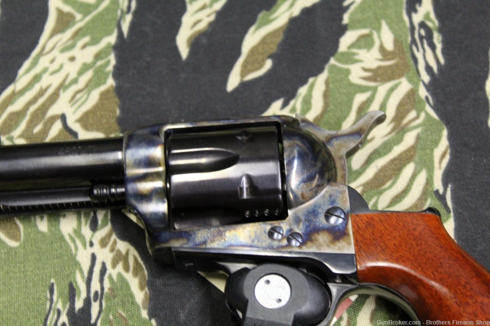 Uberti Single Action Army 45 Colt Case Hardened Wood Grip-img-4