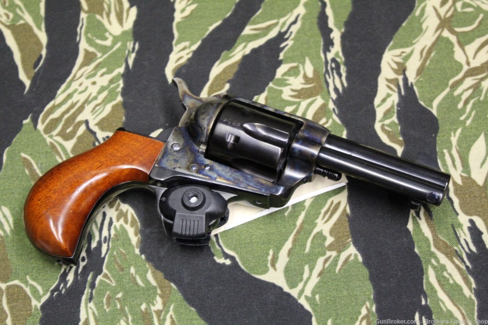 Uberti Single Action Army 45 Colt Case Hardened Wood Grip-img-0