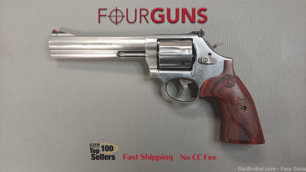 Smith & Wesson 686-6 Plus .357 Magnum 6" Barrel 7 Round DA Revolver-img-0