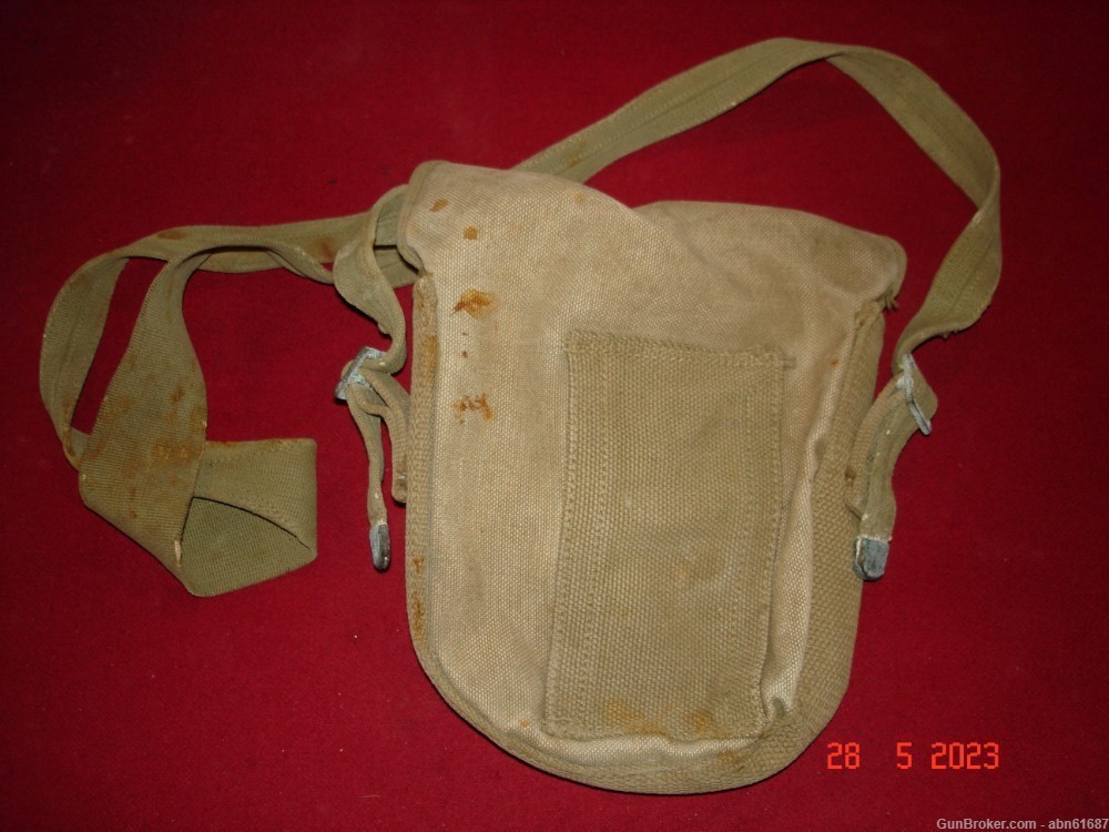 WWII Thompson MG Drum mag canvas pouch G.D.MFG CO 1942 dated-img-2