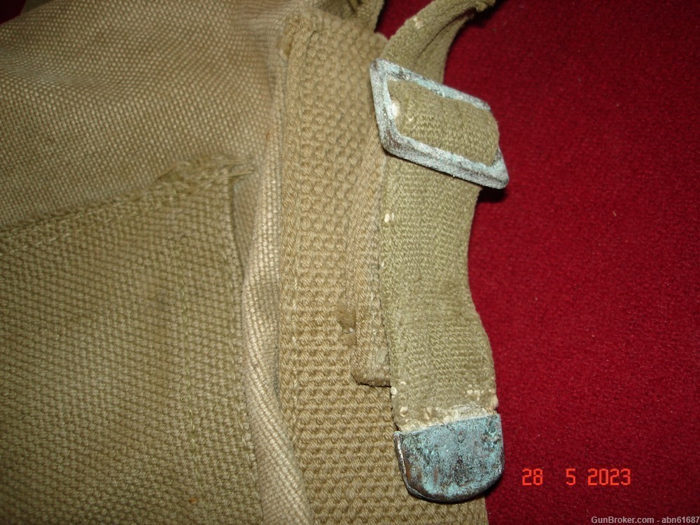 WWII Thompson MG Drum mag canvas pouch G.D.MFG CO 1942 dated-img-3