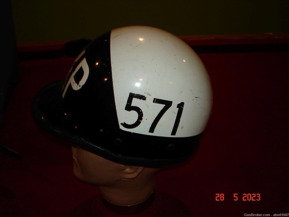 1970's to 1980's 571st MP Co Military Police motorcycle helmet-img-2